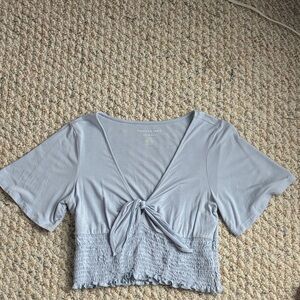 Blue American Eagle crop top